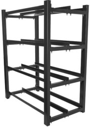 lanberg battery frame for ups 830x454 2 rows 4 levels 8 shelves flat pack black photo
