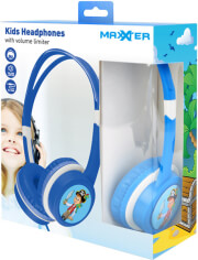 maxxter act mhp jr kids headphones with volume limiter blue photo