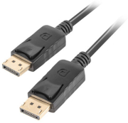 lanberg displayport m m cable 05m 4k black photo