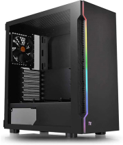 case thermaltake h200 tg rgb midi tower tempered glass black photo