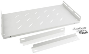 lanberg 19 fixed shelf with angle bar 1u 496x280mm max load capacity up to 120kg grey photo