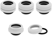 corsair hydro x fitting hard xf straight glossy white 4 pack 14mm od compression photo