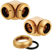 corsair hydro x fitting hard xf 90 angled gold 2 pack 14mm od compression photo