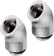 corsair hydro x fitting adapter xf 45 angled rotary chrome 2 pack photo