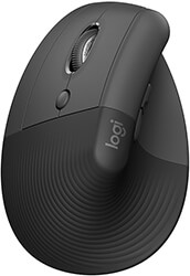 logitech 910 006474 lift vertical ergonomic wireless mouse left handed graphite photo