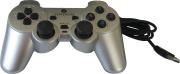 double shock controller usb game pad silver photo