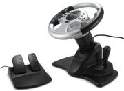 gembird multi interface 4 in 1 racing wheel pedals with two vibration motors photo