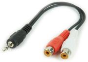 cablexpert cca 406 35mm plug to 2xrca sockets stereo audio cable 02m photo