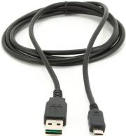 cablexpert cc musb2d 03m double sided usb20 am to micro usb cable 03m black photo