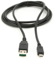cablexpert cc musb2d 1m double sided usb20 am to micro usb cable 1m black photo