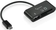 gembird uhb otg 01 micro usb card reader for mobile phones tablets photo