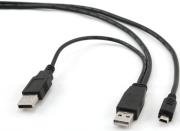 cablexpert ccp usb22 am5p 3 dual usb20 a to mini usb cable 09m photo