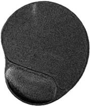 gembird mp gel black gel mouse pad with wrist rest black photo