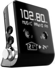 thomson ct390 rds radio alarm clock with temperature display black photo