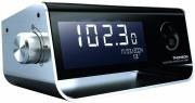 thomson ct350 pll radio alarm clock with temperature display silver black photo