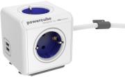 allocacoc powercube extended usb blue 4 prizes 2 usb kalodio 15m photo