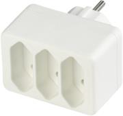 rev 3 way euro plug adapter white photo