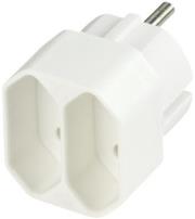 rev 2 way euro plug adapter white photo