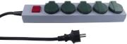 rev 5 way power strip outdoor ip44 me diakopti 15m green blue photo