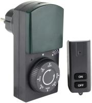 rev timer with countdown function and remote control ip44 black green photo