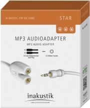 in akustik star mp3 audio adapter jack to rca white photo
