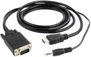 cablexpert a hdmi vga 03 6 hdmi to vga and audio adapter cable single port 18m black photo