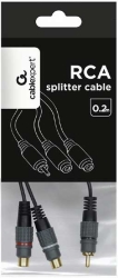cablexpert ccap rcam2f 02m premium rca m to 2x rca f splitter cable 02 m photo
