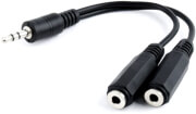 cablexpert cca 415 01m 35mm audio splitter cable 10cm black photo