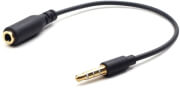 cablexpert cca 419 35mm 4 pin audio cross over adapter cable black photo