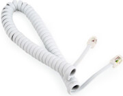 cablexpert tc4p4cs 2m w telephone handset spiral cord rj10 4p4c 2m white photo