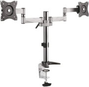 maclean mc 714 dual desk holder for tv monitors 13 27 aluminum photo