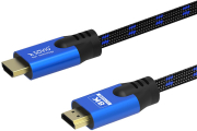 savio cl 142 cable hdmi m v21 18m 8k copper blue black gold plated ethernet 3d photo