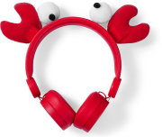 nedis wired headphones chrissy crab red photo