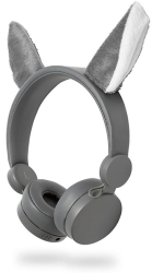 nedis wired headphones willy wolf grey photo