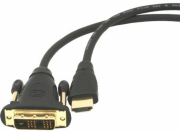 lanberg hdmim dvi dm18 1 cable 3m black single link gold photo