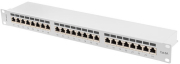 lanberg patch panel 24 port 1u cat6a ftp grey photo