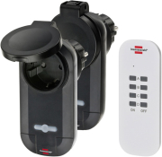 brennenstuhl remote control set 2x ip44 receiver 1x remote 1000w 1507030 photo