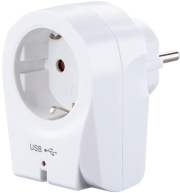 hama 183275 usb socket adapter charger 21 a white photo