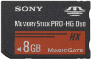 sony memory stick pro hg duo hx 8gb class 4 mshx8b2 photo
