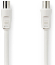 nedis csgt40000wt50 antenna cable rf male to rf female 5m white photo
