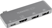 terratec 251737 connect c4 aluminum usb type c adapter with usb c pd hdmi and 2x usb 30 photo