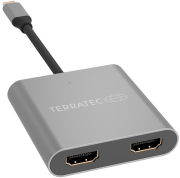 terratec 306697 connect c10 usb type c adapter with 2x hdmi photo