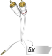 5x in akustik star audio cable 35 mm jack plug cinch 30 m 00310003 photo
