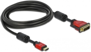 delock 84344 hdmim dvi dm18 1 cable 5m black dual link gold plated photo