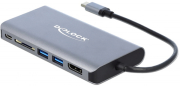 delock 87683 usb type c docking station 4k hdmi dp usb 30 sd lan pd 30 photo