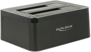 delock 62661 usb 30 dual docking station for 2 x sata hdd ssd with clone function photo