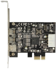 delock 89153 pci express card 2 x external firewire b 1 x external firewire a photo