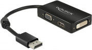 delock 62656 adapter displayport 11 male vga hdmi dvi female passive black photo