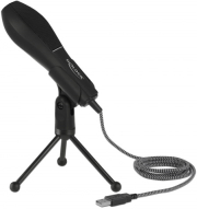 delock 65939 usb condenser microphone with table stand photo