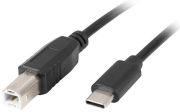 lanberg usb cm usb bm 20 cable 18m black photo